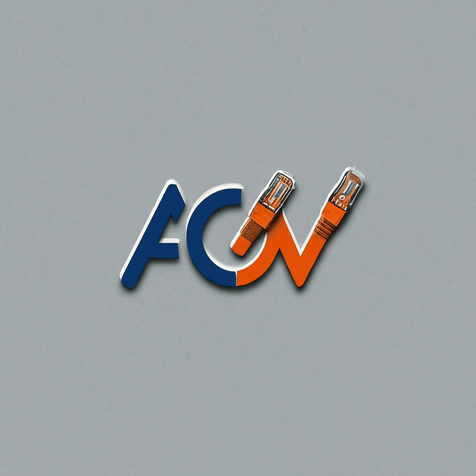 Blue and orange ACN logo with the letter N formed by ethernet cable connectors.